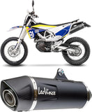 Système D'Échappement Homologué Au Niveau Sonore Nero Acier Embout Carbon Fiber - Leovince Compatible Avec Husqvarna 701 Enduro - Lr (2017-2020)