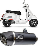 Système D'Échappement Complet Avec Catalyseur Et Homologation Acoustique Nero Acier Embout Carbon Fiber - Leovince Compatible Avec Piaggio Vespa Gts 300 Hpe (2021-2024)