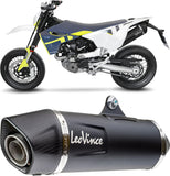 Complete Catalytic Exhaust System With Sound Certification Nero Stainless Steel Carbon Fiber End Cap - Leovince Compatible With Husqvarna 701 Enduro - Lr (2021-2024)