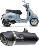 Système D'Échappement Homologué Au Niveau Sonore Nero Acier Embout Carbon Fiber - Leovince Compatible Avec Piaggio Vespa Gts 125 Ie - Super (2021-2024)