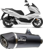 Système D'Échappement Complet Avec Catalyseur Et Homologation Acoustique Nero Acier Embout Carbon Fiber - Leovince Compatible Avec Honda Pcx 125 (2021-2024)