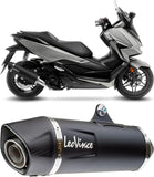 Système D'Échappement Homologué Au Niveau Sonore Nero Acier Embout Carbon Fiber - Leovince Compatible Avec Honda Forza 350 (2021-2024)