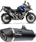 Exhaust Tip With Noise Certification Nero Stainless Steel Carbon Fiber End Cap - Leovince Compatible With Triumph Tiger 1200 Gt Pro (2025-2026)