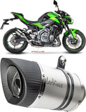 Système D'Échappement Homologué Au Niveau Sonore Lv Pro Acier Embout Carbon Fiber - Leovince Compatible Avec Kawasaki Z 900 (2017-2019)