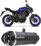Système D'Échappement Complet Avec Catalyseur Et Homologation Acoustique Lv One Evo Carbon Fiber Embout Carbon Fiber - Leovince Compatible Avec Yamaha Tracer 700 Gt (2019-2020)