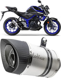 Système D'Échappement Homologué Au Niveau Sonore Lv Pro Acier Embout Carbon Fiber - Leovince Compatible Avec Yamaha Mt-03 (2018-2019)