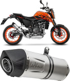 Système D'Échappement Homologué Au Niveau Sonore Lv One Evo Acier Embout Carbon Fiber - Leovince Compatible Avec Ktm 690 Duke - R (2016-2019)
