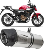 Système D'Échappement Homologué Au Niveau Sonore Lv One Evo Acier Embout Carbon Fiber - Leovince Compatible Avec Honda Cb 500 X (2019-2023)