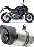 Système D'Échappement Homologué Au Niveau Sonore Lv Pro Acier Embout Carbon Fiber - Leovince Compatible Avec Kawasaki Z 900 (2020-2024)