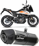 Système D'Échappement Homologué Au Niveau Sonore Lv One Evo Acier Noir Embout Carbon Fiber - Leovince Compatible Avec Ktm 390 Adventure (2020-2024)