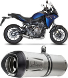 Système D'Échappement Complet Avec Catalyseur Et Homologation Acoustique Lv One Evo Acier Embout Carbon Fiber - Leovince Compatible Avec Yamaha Tracer 7 (2020-2024)