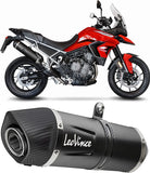 Système D'Échappement Homologué Au Niveau Sonore Lv One Evo Acier Noir Embout Carbon Fiber - Leovince Compatible Avec Triumph Tiger 900 Rally (2020-2023)