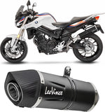 Système D'Échappement Homologué Au Niveau Sonore Lv One Evo Acier Noir Embout Carbon Fiber - Leovince Compatible Avec Bmw F 800 Gt (2017-2020)