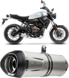 Système D'Échappement Complet Avec Catalyseur Et Homologation Acoustique Lv One Evo Acier Embout Carbon Fiber - Leovince Compatible Avec Yamaha Mt-07 (2021-2024)