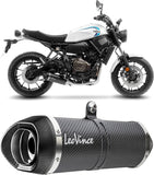 Complete Catalytic Exhaust System With Sound Certification Lv One Evo Carbon Fiber Carbon Fiber End Cap - Leovince Compatible With Yamaha Xsr 700 (2021-2024)