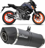 Complete Catalytic Exhaust System With Sound Certification Lv One Evo Carbon Fiber Carbon Fiber End Cap - Leovince Compatible With Yamaha Xsr 125 (2021-2024)