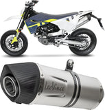 Système D'Échappement Complet Avec Catalyseur Et Homologation Acoustique Lv One Evo Acier Embout Carbon Fiber - Leovince Compatible Avec Husqvarna 701 Supermoto (2021-2024)