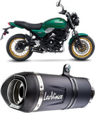 Complete Catalytic Exhaust System With Sound Certification Lv One Evo Steel Black Carbon Fiber End Cap - Leovince Compatible With Kawasaki Ninja 650 (2021-2026)