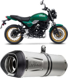 Complete Catalytic Exhaust System With Sound Certification Lv One Evo Stainless Steel Carbon Fiber End Cap - Leovince Compatible With Kawasaki Z 650 Rs (2022-2024)