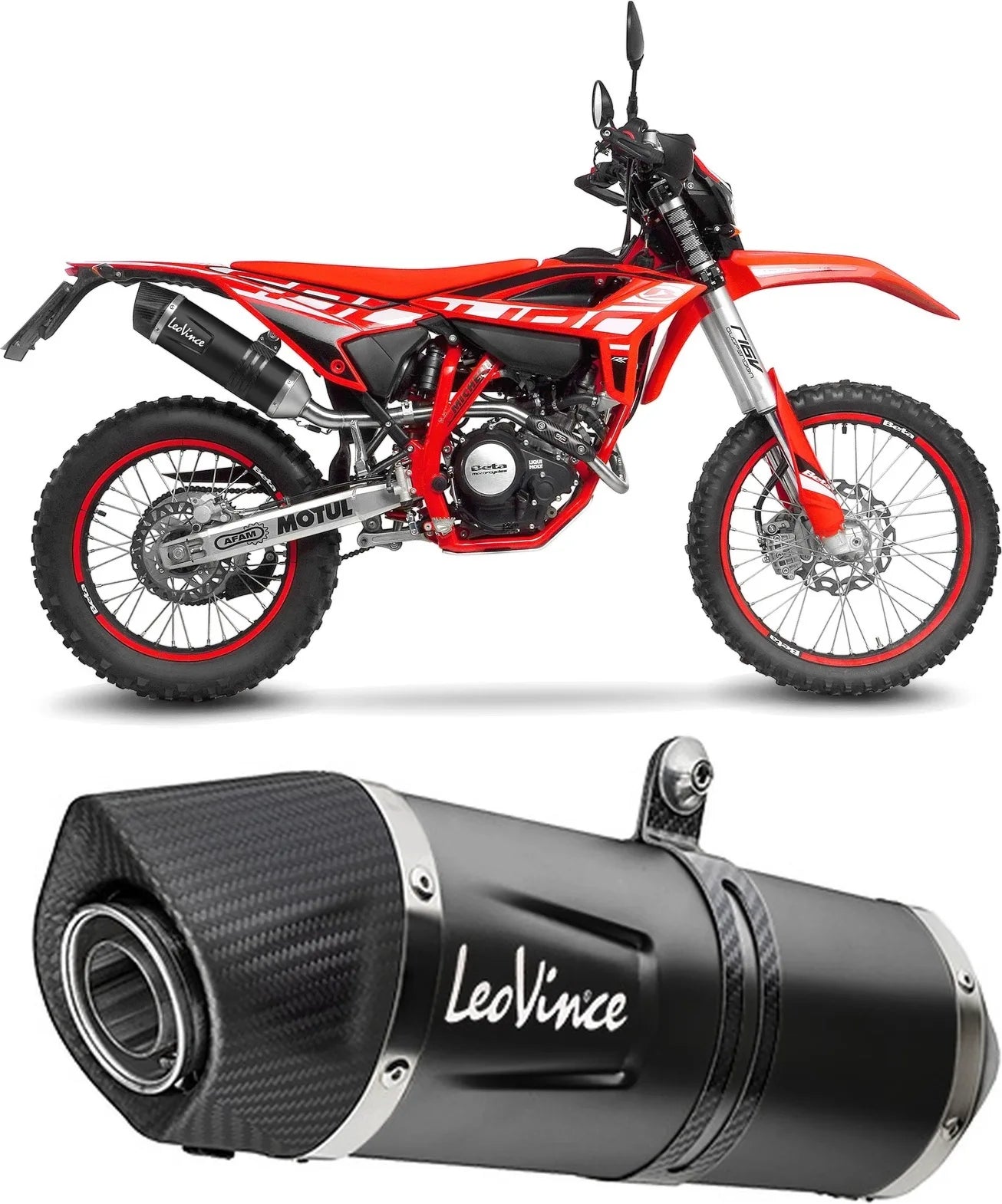 Système D'Échappement Homologué Au Niveau Sonore Lv One Evo Acier Noir Embout Carbon Fiber - Leovince Compatible Avec Beta Rr 125 Motard Lc 4T (2025-2026)