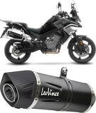 Système D'Échappement Homologué Au Niveau Sonore Lv One Evo Acier Noir Embout Carbon Fiber - Leovince Compatible Avec Cfmoto 800 Mt Touring (2025-2026)
