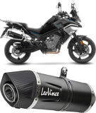 Exhaust Tip With Noise Certification Lv One Evo Steel Black Carbon Fiber End Cap - Leovince Compatible With Cfmoto 800 Mt Explore (2025-2026)