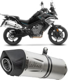 Système D'Échappement Homologué Au Niveau Sonore Lv One Evo Acier Embout Carbon Fiber - Leovince Compatible Avec Cfmoto 800 Mt Touring (2022-2024)