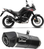Système D'Échappement Homologué Au Niveau Sonore Lv One Evo Acier Noir Embout Carbon Fiber - Leovince Compatible Avec Honda Xl 750 Transalp Travel (2023-2024)