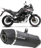 Système D'Échappement Homologué Au Niveau Sonore Lv One Evo Carbon Fiber Embout Carbon Fiber - Leovince Compatible Avec Honda Xl 750 Transalp Travel (2023-2024)