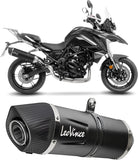 Système D'Échappement Homologué Au Niveau Sonore Lv One Evo Acier Noir Embout Carbon Fiber - Leovince Compatible Avec Benelli Trk 702 - X (2023-2024)