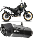 Exhaust Tip With Noise Certification Lv One Evo Steel Black Carbon Fiber End Cap - Leovince Compatible With Kove Moto 800 X Pro - Adv (2024-2026)