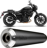 Système D'Échappement Homologué Au Niveau Sonore Classic Racer Acier Noir Embout Acier - Leovince Compatible Avec Kawasaki Eliminator 500 - Se (2024-2026)