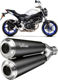 Exhaust Tip With Noise Certification Gp Duals Stainless Steel Stainless Steel End Cap - Leovince Compatible With Suzuki Sv 650 X (2018-2023)