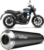 Système D'Échappement Homologué Au Niveau Sonore Gp One Acier Embout Acier - Leovince Compatible Avec Royal Enfield Hunter 350 (2022-2024)