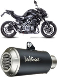 Système D'Échappement Homologué Au Niveau Sonore Lv-10 Acier Noir Embout Acier - Leovince Compatible Avec Kawasaki Z 900 (2017-2019)
