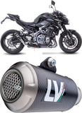 Exhaust Tip With Noise Certification Lv One Evo Stainless Steel Carbon Fiber End Cap - Leovince Compatible With Honda Cbf 600 N (2005-2011)