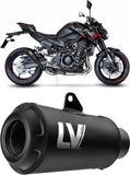 Système D'Échappement Homologué Au Niveau Sonore Lv-10 Acier Full Noir Embout Acier Noir - Leovince Compatible Avec Kawasaki Z 900 (2020-2024)