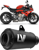 Exhaust Tip With Noise Certification Lv-10 Carbon Fiber Stainless Steel End Cap - Leovince Compatible With Kawasaki Z 900 A2 (2018-2024)