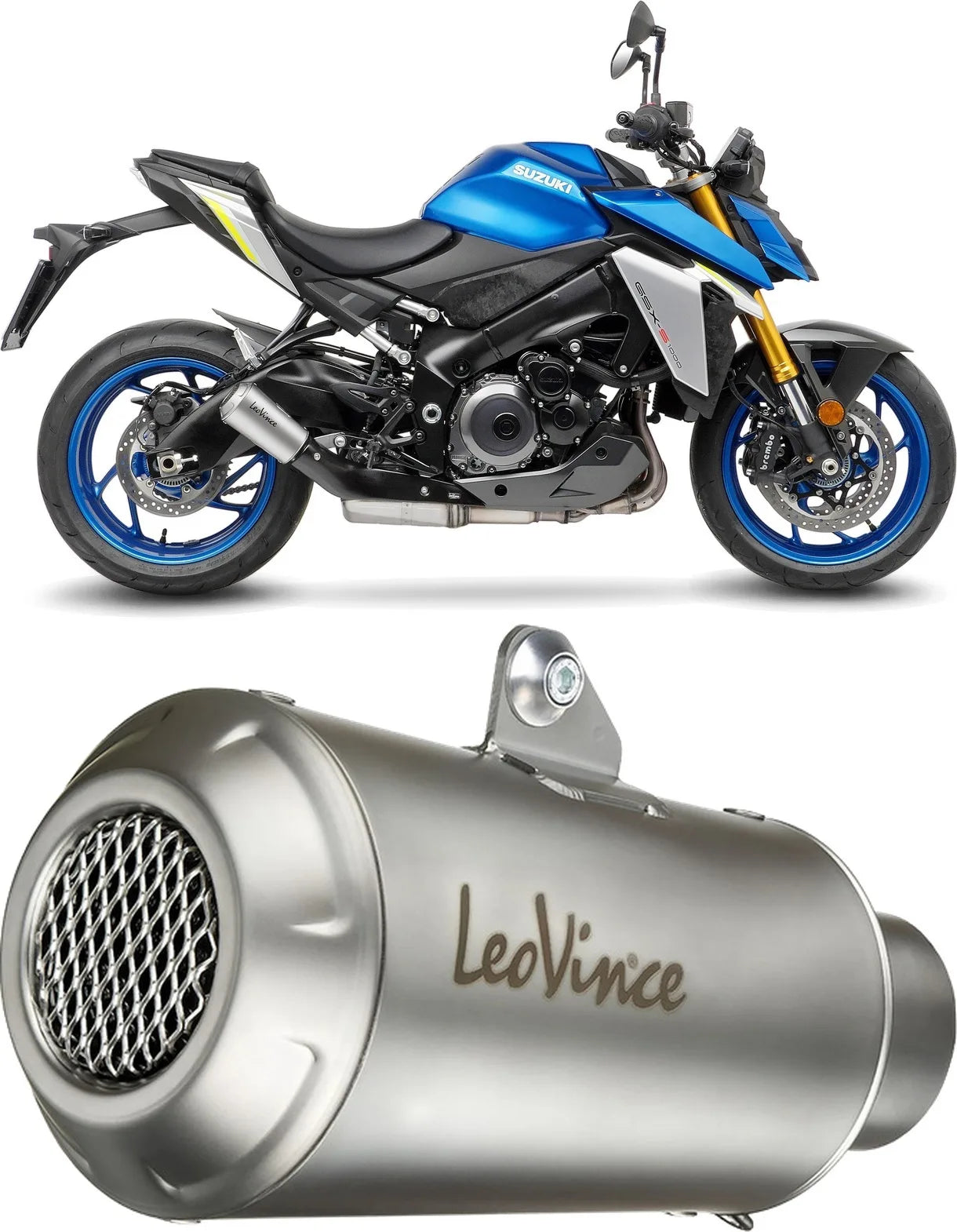 Système D'Échappement Homologué Au Niveau Sonore Lv-10 Acier Embout Acier - Leovince Compatible Avec Suzuki Gsx-S 1000 (2021-2026)