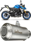 Exhaust Tip With Noise Certification Lv-10 Stainless Steel Stainless Steel End Cap - Leovince Compatible With Suzuki Gsx-S 950 (2021-2023)