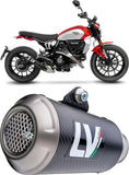 Système D'Échappement Homologué Au Niveau Sonore Lv-10 Carbon Fiber Embout Acier - Leovince Compatible Avec Ducati Scrambler 800 Icon (2025-2026)