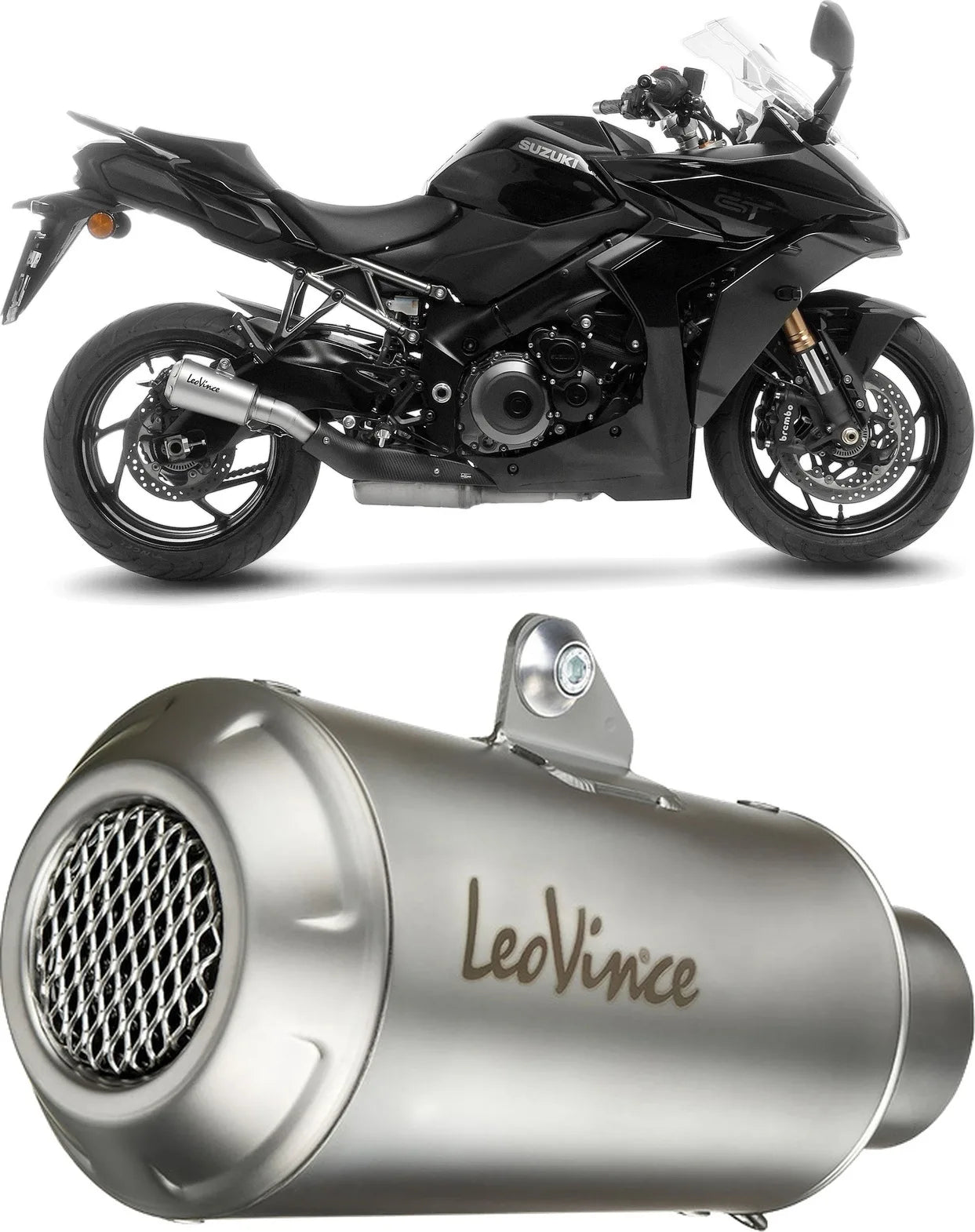 Système D'Échappement Homologué Au Niveau Sonore Lv-10 Acier Embout Acier - Leovince Compatible Avec Suzuki Gsx-S 1000 Gt (2021-2024)
