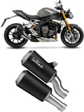 Double Sortie D'Échappement Homologuée Au Niveau Sonore Lv-10 Acier Noir Embout Acier - Leovince Compatible Avec Triumph Speed Triple 1200 Rr - Rs - Rx (2025-2026)