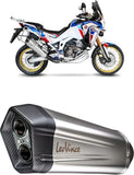 Système D'Échappement Homologué Au Niveau Sonore Lv-12 Acier Embout Carbon Fiber - Leovince Compatible Avec Honda Crf 1100 L Africa Twin Adventure Sports (2020-2023)