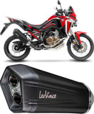 Exhaust Tip With Noise Certification Lv-12 R Steel Black Carbon Fiber End Cap - Leovince Compatible With Honda Crf 1100 L Africa Twin (2020-2023)