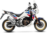 Système D'Échappement Homologué Au Niveau Sonore Lv-12 R Acier Embout Carbon Fiber - Leovince Compatible Avec Honda Crf 1100 L Africa Twin Adventure Sports (2024-2026)