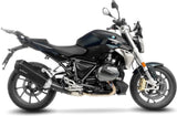 Système D'Échappement Homologué Au Niveau Sonore Lv-12 R Acier Noir Embout Carbon Fiber - Leovince Compatible Avec Bmw R 1250 - Rs (2019-2025)