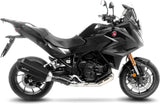 Système D'Échappement Homologué Au Niveau Sonore Lv-12 R Acier Noir Embout Carbon Fiber - Leovince Compatible Avec Honda Nt 1100 (2025-2026)