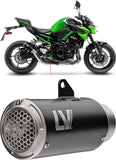 Système D'Échappement Homologué Au Niveau Sonore Lv Corsa S Acier Noir Embout Acier - Leovince Compatible Avec Kawasaki Z 900 A2 (2018-2024)