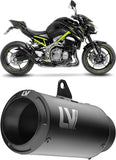 Exhaust Tip With Noise Certification Lv One Evo Stainless Steel Carbon Fiber End Cap - Leovince Compatible With Ktm 1190 Adventure - R (2013-2016)